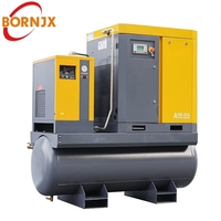 Compresseur d'air à vis à aimant permanent à fréquence variable personnalisable 4-en-1, réservoir 500L, refroidissement par air, entraînement par courroie/direct, haute performance
