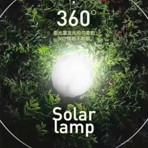 Lámpara Solar de 360 Grados con Luz Suave para Jardín, Iluminación Exterior para Uso Doméstico - Product Image 1