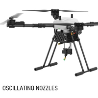 Drone de nettoyage commercial pliable en fibre de carbone, nettoyeur de façade haute pression, drone UAV pour le nettoyage des toits de bâtiments et des panneaux solaires