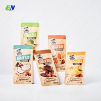 Sachet d'emballage alimentaire biodégradable en PLA à trois soudures pour bâtonnets glacés, sucettes, chocolats, snacks et barres énergétiques