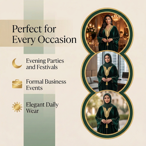 Kaftán de Dubái para Mujer, Abierto por Delante, Holgado, de Lujo, Vestido Largo para la Noche, Fabricante - Product Image 2