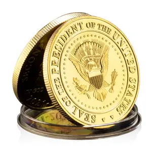 Segundo período presidencial (2021-2025) Donald coleccionable moneda chapada en oro y plata Moneda de recuerdo moneda conmemorativa