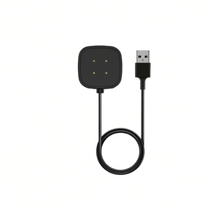 Câble de charge rapide USB, station de charge sans fil pour montres intelligentes Fitbit Sense Versa 3 et 4, plastique, noir - Product Image 1