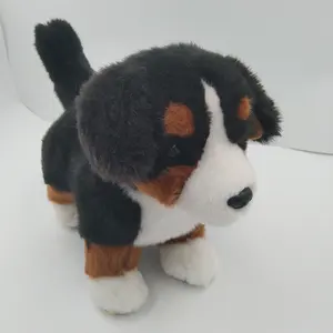 High Quality Custom Peluches Cute Brown stand Sitting Brown Plush Stuffed Animal Dog Soft Toy For Kids