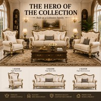Collection de canapés américains à dossier haut 1, 2 et 3 places pour salon formel, villa, mobilier de projet en gros