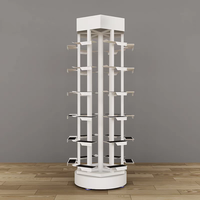 Présentoir Commercial en Fer pour Chaussures, Autoportant, Rotatif à 360°, Taille Personnalisable, Rangement pour Baskets et Chaussures de Basketball