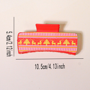 Pince à cheveux rectangulaire en similicuir avec imprimé sport volleyball, accessoire de mode pour pom-pom girl - Product Image 2