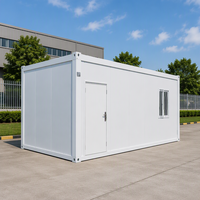 Maison conteneur résistante aux intempéries de 20 pieds, extensible, préfabriquée, modulaire, avec salle de bain et cuisine pour la sécurité