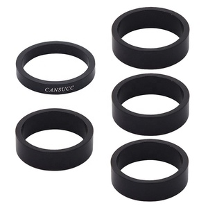4+1pcs Spacer Kit 34/28.6mm Aluminum Spacer Bicycle <strong>Headset</strong> Washer Raise Handlebar Aluminum Bike Fork Washer Stem Spacers - Product Image 6