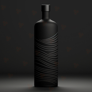Nouvelle conception d'usine Jingbo Bouteille en verre sérigraphiée enduite <span class=keywords><strong>noire</strong></span> en forme pour Spiritueux Tequila <span class=keywords><strong>Gin</strong></span> - Product Image 4