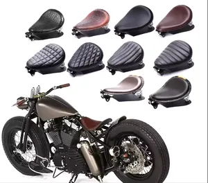 ขายร้อนรถจักรยานยนต์Moto Bobber ChopperอานVINTAGEเบาะอะไหล่Soloที่นั่งสําหรับHarley Davidsonเหล็ก883 Sportster Softail