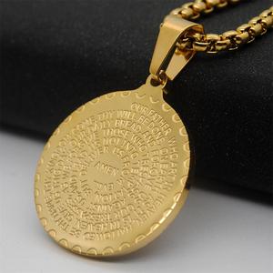 Vente en gros personnalisé PVD plaqué or en acier inoxydable collier pendentif main de <span class=keywords><strong>prière</strong></span> <span class=keywords><strong>du</strong></span> Seigneur de <span class=keywords><strong>la</strong></span> foi - Product Image 3