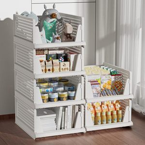 Multifunktion aler stapelbarer Aufbewahrung skorb Tragbarer Aufbewahrung organisator Faltbare Kleider schublade Aufbewahrung sbox für Schrank garderobe - Product Image 1