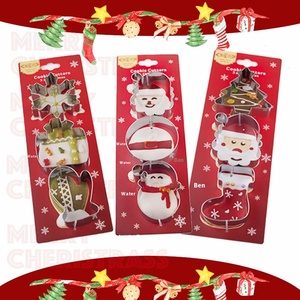 Giáng sinh Snowman Snowman theo chủ đề thủ công bằng thép không gỉ NƯỚNG COOKIE cắt cho fondant cookie và Bộ nướng - Product Image 6