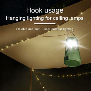 Compact Vintage <b>LED</b> <b>Camping</b> <b>Lantern</b> Filament Effect Hanging Handle USB Rechargeable Lithium Battery Waterproof 2700K Warm White - Product Image 2