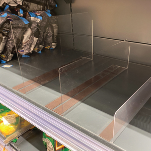 Recién llegado, producto de plástico transparente de PVC, divisor de estante magnético en forma de L para supermercado - Product Image 4
