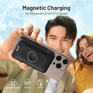 Cargador Portátil Inalámbrico Magnético de 10000mAh con Cables Integrados USB-C, Carga Rápida de 20W, Protección Contra Sobrecalentamiento, Litio - Product Image 5
