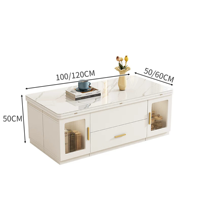 Table basse relevable 2-en-1 pliable, table à manger mobile, mobilier de maison moderne multifonctionnel pour salon OEM/ODM