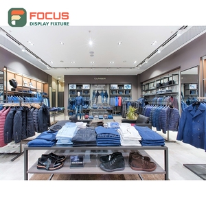 New Design Shop Interior Brushed Stainless Steel Showcase Cabinet Store Layout Design Clothing Store - Product Image 5