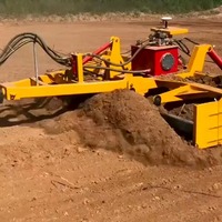 Nouveau niveleur laser agricole de haute précision pour terrains, avec contrôle par émetteur et système hydraulique