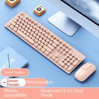 Clavier et souris sans fil XINMENG N520 Combo BT 104 touches Clavier avec souris sans fil portable pour Windows iPad IOS PC Set