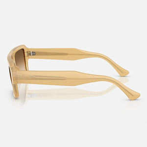 Gafas de Sol Cuadradas Retro con Degradado Beige 2025, Protección UV400, Unisex, Diseño Extragrande, Gafas de Sol de Verano - Product Image 5