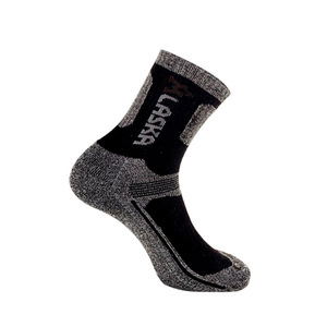 Chaussettes de randonnée pour hommes Laska, mi-mollet, séchage rapide, semelle épaisse en tissu éponge, chaussettes de sport de plein air, gris, noir, bleu marine - Product Image 4
