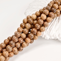 Vente en gros de perles de bois de santal naturel parfumé de Chine, 6 mm, 8 mm, 10 mm, perles de bois rouge pour la fabrication de bijoux, bracelets