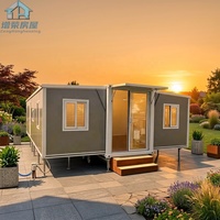 Maison conteneur extensible 30FT, maison préfabriquée modulaire avec intérieur complet et structure auto-verrouillante pour le camping, le glamping et l'usage résidentiel