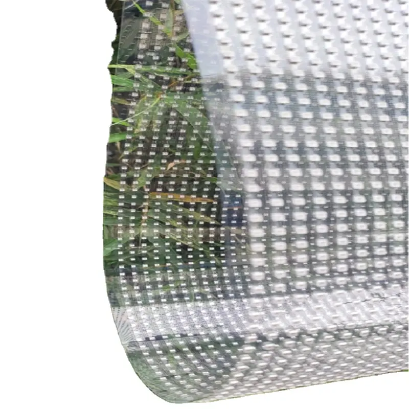 LED crystal film screen  transparent crystal LED indoor and outdoor film  pet crystal alr thin screen