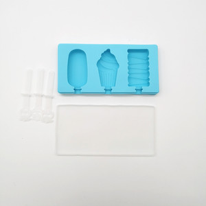 Moule à glace en silicone sans BPA, motif dessin animé, pour bâtonnets de crème glacée, fabrication maison, qualité alimentaire, avec couvercle et bâtonnets - Product Image 6