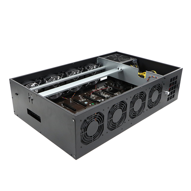 Wholesale B75 B85 X79 Motherboard Chassis 8 Gpu 65mm Spacing Motherboard Sever case with Power Supply 8gpu 55mm 65mm 70mm