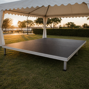 4x4FT Portable <b>Stage</b> <b>Platform</b>, Lightweight deck Adj Height Riser Folding Legs (24-41.3"), , Holds 2400lbs,for DJ/Weddings/Event - Product Image 5