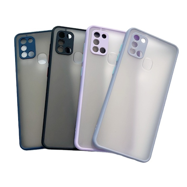 Fashionable Matte Translucent Shockproof Heavy Duty Hard Phone Case for Samsung A21S A02S A22 4G A10S S21 S20 S22 Ultra Plus
