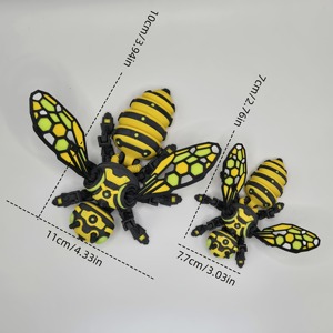 Modello di Ape Mecha Stampato in 3D, Figurina di Insetto Cyberpunk con Articolazioni Mobili, Decorazione da Scrivania, Giocattolo per Genitori e Figli, Regalo di Compleanno - Product Image 2