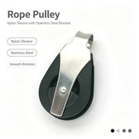 Poulie fixe en acier inoxydable Titan avec support de 10 mm, bloc coulissant portable pour câble métallique, poulie de traction et de levage extérieure