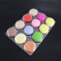 Plateau d'emballage Macaron Blister à clapet Plateau d'emballage alimentaire PET en plastique transparent personnalisé de haute qualité pour Macaron