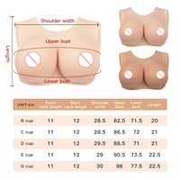 Prothèses mammaires en silicone réalistes pour hommes, forme féminine, dos creux en U, légères et respirantes, pour crossdressing sexy
