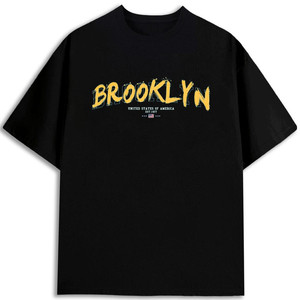 T-shirt pour homme Brooklyn 100 % coton 180 GSM, col rond, coupe classique, idéal pour l'impression, fabriqué aux États-Unis - Product Image 1