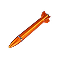 Pulpen Gel Bentuk Roket Pesawat Terbang Kreatif Logo Dapat Disesuaikan, Tampilan Menarik, Plastik 12cm, Pulpen Promosi Tinta Hitam 1.0mm