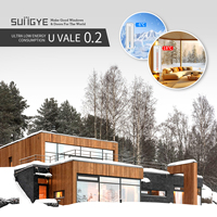 SUNGYE Ventana de marco resistente de estilo americano Ventanas de bloqueo de metal de vidrio templado doble con función de desplazamiento