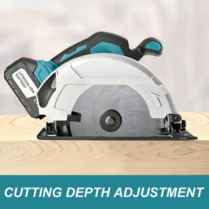 منشار دائري لاسلكي أزرق 7 بوصات مع بطارية 4000 مللي أمبير في الساعة، 6500 دورة في الدقيقة، مدمج ومناسب لقطع الخشب، هدية رائعة للعام الجديد - Product Image 3