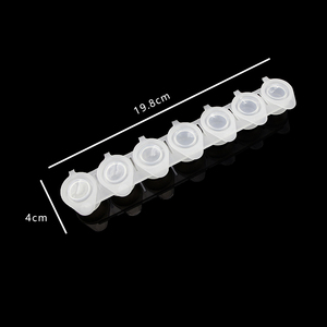 Mini pots de peinture en plastique transparent avec couvercles, contenants vides pour peinture et eau, pour le mélange de vernis à ongles - Product Image 6
