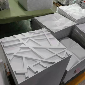 ZJ Wholesale Price Wall Art Decor White Design 3D Wall Covering Panels for Engineering <strong>Interior</strong> - Product Image 5