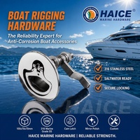 Acier inoxydable 316 Marine Cam Loquet Verrouillage Trappe Poignée Robuste Tournant Serrure Anneau De Levage 100*70*70mm Navire Yacht Bateau Matériel
