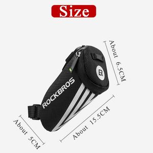 Usine BSCI ROCKBROS Mini sacoche de selle arrière portable réfléchissante en nylon pour vélo, accessoires de cyclisme - Product Image 4