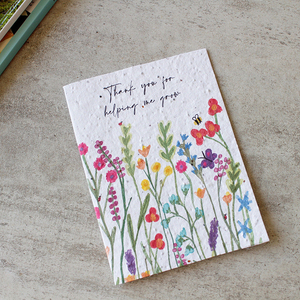 Factory Custom Printed logo Eco-friendly <strong>Plantable</strong> Seed <strong>Paper</strong> Biodegradable Seed <strong>Paper</strong> Thank You Birthday Card - Product Image 1