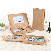 Flash Drive USB 3.0/2.0 Baru dengan Kotak Foto Album Kertas Kraft dan Slot USB