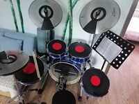 5 accessoires de tambour en caoutchouc + silicone silencieux Kit de tambour muet Drum Pad
