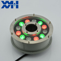Projecteur LED submersible en aluminium coloré pour fontaine, éclairage paysager extérieur pour bassin, avec trou moyen pour jets d'eau sous-marins